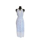 Old Navy  Maxi  White & Blue Dress Size Small Photo 5