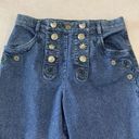 American Vintage Rare Vintage Julius Lang Women’s Jeans Embroidered Sz 28x26 Small Buttons Floral Photo 1