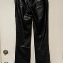 Dynamite  Helena Demi Boot Faux Leather Jet Black Flare Pant Size 6 New w/ Tags Photo 7