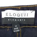 Eloquii  Elements Women's Size 14 Mid Rise Mom Jeans Straight Leg Crop Dark Blue Photo 4