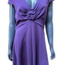 Badgley Mischka  Purple Dress Size 10 Flower Appliqué Short Dress ￼ Photo 0