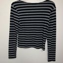 Arizona Jeans Arizona Jean Co Black And White Stripe Crop Top Size Large Photo 1