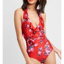 Modcloth  The Reese One-Piece Swimsuit Red Floral Size Small Photo 0