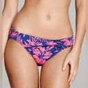 Tommy Bahama  Sugar Shack Pink Blue Twist Front hipster bikini swim bottoms S new Photo 1