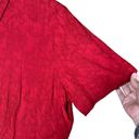 Karin Stevens Vintage  Red Short Sleeve Button Down Blouse Size 14 Photo 3