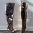 Qupid Gorgeous Rose Gold Metallic Mirror Pointy Toe Knee High Boots Size 5.5 NWOT NWOB Photo 7