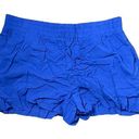 Apt. 9  Mid-Rise Solid Blue Pull On Casual‎ Shorts Flat Front Women Large NWT Photo 0