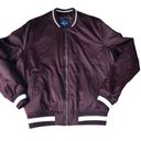 American Eagle  AEO Bomber Full Zip Jacket Burgundy Size M Quilted Lining Y2K Photo 0