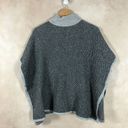 Ann Taylor Striped Charcoal/Gray Poncho Turtleneck Sweater XS/S Photo 6