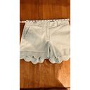 J. McLaughlin  Blue Scalloped Shorts Womens Size  4 Photo 9