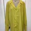 Premise Studio Lime Green Button Up Shirt Blouse Photo 1