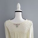 Peck & Peck  Cream Lightweight Lace Sweater Size L Photo 3