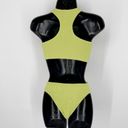 Naked Wardrobe  Swim Lime Smocked 2 Pc Bikini NEW Womens Sz S Style NW-W0538 Photo 4