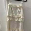 ZARA White Ruffle Dress Photo 1