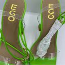 EGO heel sandals with ankle tie transparent upper Size 6.5 Photo 4