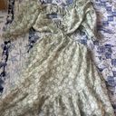 Boutique Green And White Floral Dress Size M Photo 4