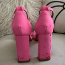 EGO Pink Square Toe Heels Photo 2