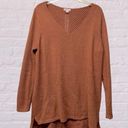 Merona  rust orange brown knit V neck pullover sweater top sz XXL Photo 0