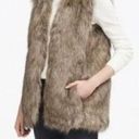Banana Republic  Women's Light Brown Faux Fur Vest Size XS Petite NEW Photo 0