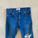 Free People  distressed high rise blue skinny jeans in size 27 Photo 1