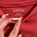 Orvis  Long Sleeve Tee Shirt Medium Rust Pima Cotton Blend VGUC Photo 2