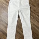 NYDJ  Sz 12 Girlfriend Jeans Cool Embrace Lift Tuck High Rise Optic White Stretch Photo 2