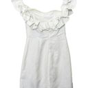 by the way. Revolve Off The Shoulder Linen Blend Mini Dress Ruffle Womens Xs New Photo 7