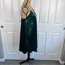 Bobeau Sz M  Green Velvet Spaghetti Strap Dress Photo 2