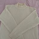 Alfred Dunner Petite Alfred Dunner Vintage Wool Blend Ivory Cottagecore Coastal Cable Knit Turtleneck Sweater, size L Petite  Photo 6