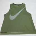 Nike Running Dri-Fit Green Swoosh Emblem Athletic Tank Top Photo 1