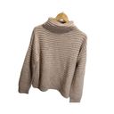 Madewell  Belmont Mock Neck Wool Blend Ribbed Sweater Womens Size S Pink Photo 2