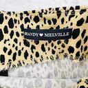 Brandy Melville  Mini Pencil Skirt Women's Size 3 Tan Black Leopard Print Stretch Photo 3