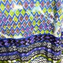 Self Esteem Purple & Blue Multicolor Crochet Back Boho Casual Mini Sun Dress Size Medium Photo 4