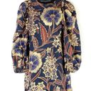 Ulla Johnson  Claudine Navy Ruffle Long Sleeve Floral Mini Dress Puff Sleeves 0 Photo 2