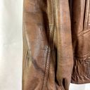 Vintage Brown Adventure Bound Leather Bomber Jacket Size Large Photo 7