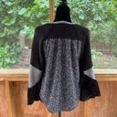 THML Anthropologie  Black And Grey Mixed Media Sweater Size XS Photo 3