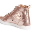 Christian Louboutin  Bip Bip Metallic Blush Sequin High Top Sneakers Photo 12