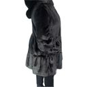 Jones New York Jones NY Mahogany Faux Fur Mink Babydoll Style Coat with Hood Medium Vintage 90s Photo 4