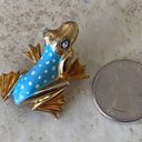 Oleg Cassini Vintage  Small Enamel Frog Brooch Photo 2