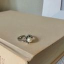 Vintage “Lavinia” Silver Adjustable Pearl Ring Whimsigoth Gothic Simple Classic White Photo 3