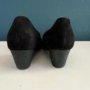 Eileen Fisher  Black Suede Hilly D’Orsay Wedge Shoes Size 7.5 Photo 6