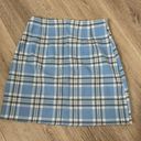 Brandy Melville Plaid Blue Skirt Photo 1