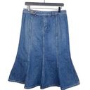 Ralph Lauren Lauren Jeans Co  Vintage Y2K Denim Flare Midi Skirt Western Size 8 Photo 0