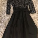 Jessica Howard fit & flare dress classic lace and crisp taffeta Black & Silver Size 8 Photo 8