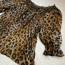 Women’s Y2K animal print sheer top Brown Photo 9