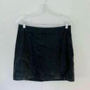 Free People Faux Leather Black Mini Skirt Neutral Holiday Party Emo Grunge Photo 0