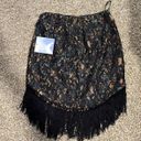 Lovers + Friends  Nude And Navy Lace Fringe Skirt Photo 2