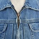 Gap  JRS Small Cropped Jean Jacket Zip-Up Pockets Medium Wash Blue Womens Photo 7