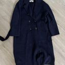 Max Mara Women's  Wool Double Breasted Coat Overcoat M Navy Photo 0