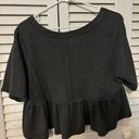 Peplum Top Gray Size M Photo 1